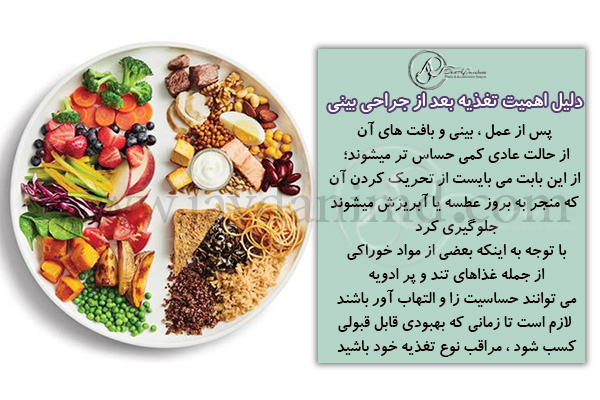 تغذیه بعد از جراحی بینی