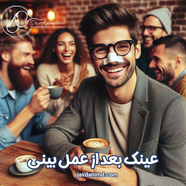 عینک زدن بعد از عمل بینی - دکتر جاودانی