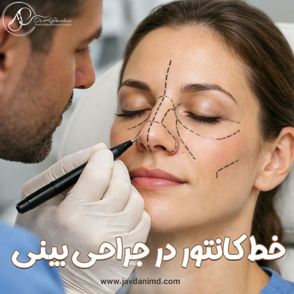 خط کانتور در جراحی بینی + دکتر علی جاودانی