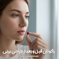 راکوتان قبل و بعد از جراحی بینی + دکتر علی جاودانی